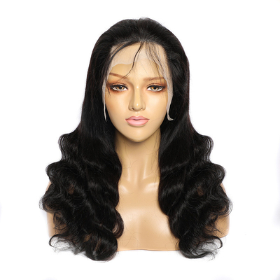 Perucas Frontales de encaje Cabello humano rizado rizado Negro natural encaje Frontal 13*4/4*4/T-lace
