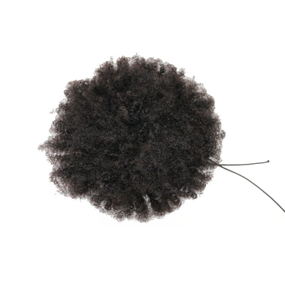 Kinky Curly Braziler de cuerda de tiro extensiones de cabello de cola de caballo con cuerda elástica envuelto alrededor