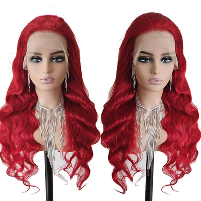Body Wave Cherry Rojo Cabello humano afro Pelucas para mujeres negras de tamaño pequeño/gran/medio