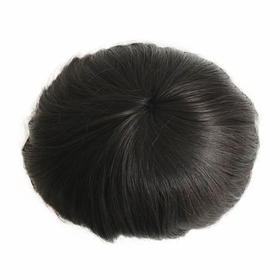 6 pulgadas de Hollywood fino y duradero Mono Base Toupee masculino con PU transparente en todo