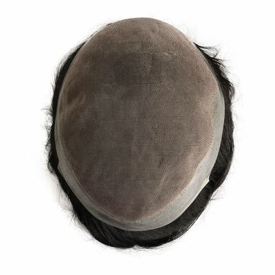 6 pulgadas de Hollywood fino y duradero Mono Base Toupee masculino con PU transparente en todo