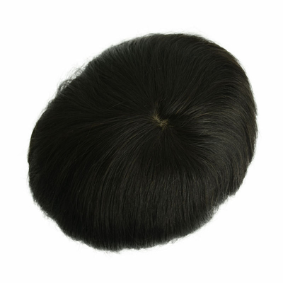 6 pulgadas de Hollywood fino y duradero Mono Base Toupee masculino con PU transparente en todo