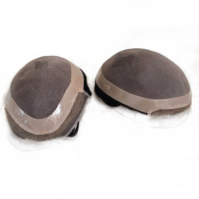 Densidad de toupee 100% 100% reemplazo de cabello humano con NPU y encaje alrededor