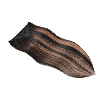 Virgin Highlight Remy Clip de cabello en extensiones 7-9 piezas para el cabello natural real crudo
