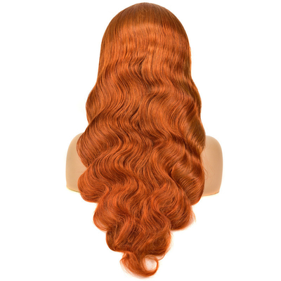 Cabello Remy Top Grade Brasileño 13*4 Peluca de resaltado con color jengibre HD encaje frontal