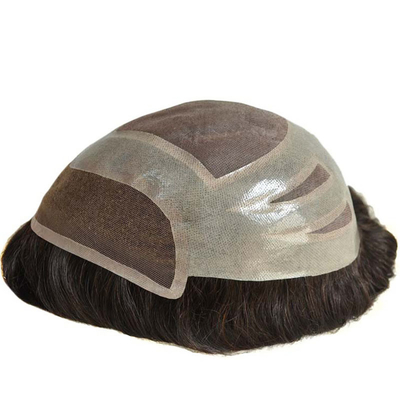 Peinado de peluquería de encaje natural hecho a mano con nudos blanqueados