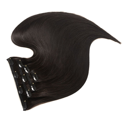 100% de extensiones de cabello humano cuticular completa doble dibujado real virgen en bruto natural Remy Invisible clip sin costura