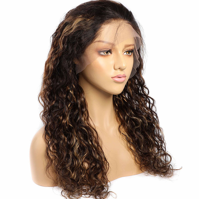 22 pulgadas de pelo brasileño P4/27 transparente encaje de pelo humano pelucas para sus necesidades de cabello