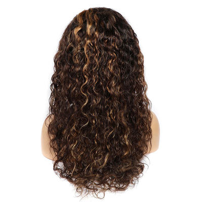 22 pulgadas de pelo brasileño P4/27 transparente encaje de pelo humano pelucas para sus necesidades de cabello