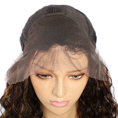 22 pulgadas de pelo brasileño P4/27 transparente encaje de pelo humano pelucas para sus necesidades de cabello