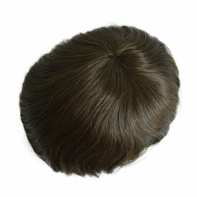 6 pulgadas de encaje base de reemplazo de cabello humano de alta densidad delantera malla sistema de cabello para hombres