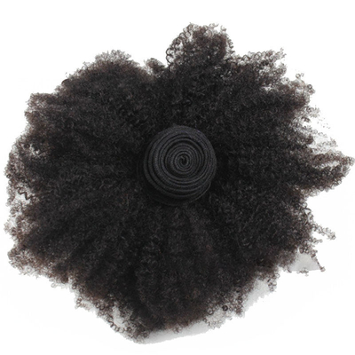12 Un Grado 1B Color natural Remy virgen cruda brasileña afro Kinky rizado cabello en clip