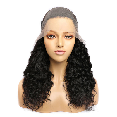 14-28 pulgadas Remy Cabello Ola de agua Frontal Pelucas de cabello humano con nudos blanqueados prepucked