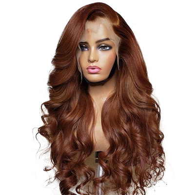 Color de encaje marrón claro 13*4 HD Afro Kinky Hielo humano recto encaje Frontal Vendedores de pelucas