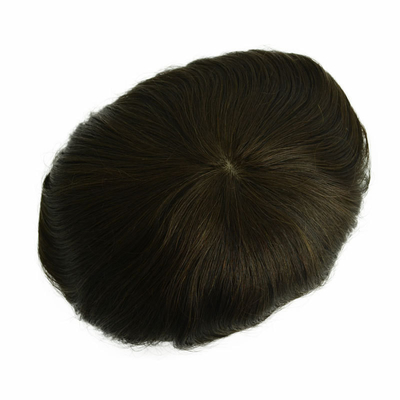 1B Color natural Cabello Remy humano No quirúrgico Reemplazo de cabello Toupee para hombres