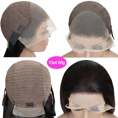 Cabello virgen brasileño onda profunda rizado HD encaje Frontal peluca larga con tipo de cabello humano