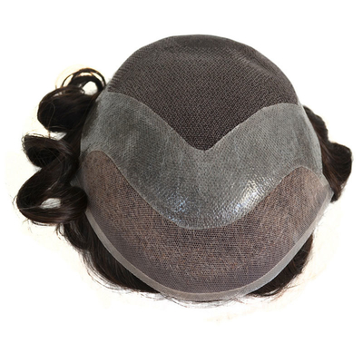 HD estilo y encaje suave para el hombre peluca de pelo de 6 pulgadas de largo afro rizado tejido toupe para hombres negros
