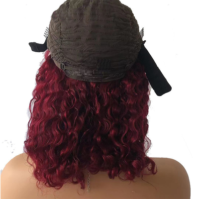 Las pelucas de cabello humano de 13*4 de encaje brasileño transparente frontal de onda profunda con cutícula completa