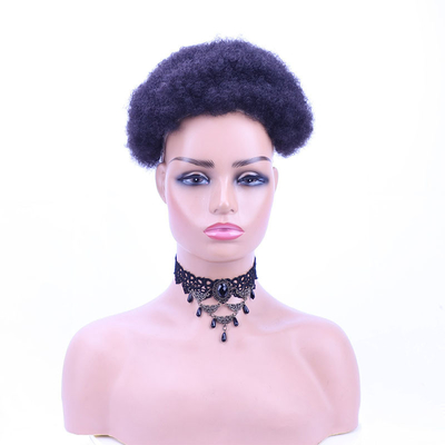 Verdadero brazil virgen afro rizado cabello humano para mujeres medio hombre hecho técnica