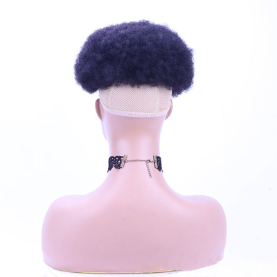 Verdadero brazil virgen afro rizado cabello humano para mujeres medio hombre hecho técnica