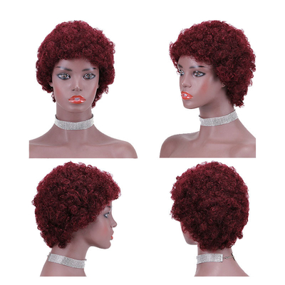 Cabello brasileño cortado cortado cortado pelucas de cabello virgen para mujeres negras 100% cabello humano superior