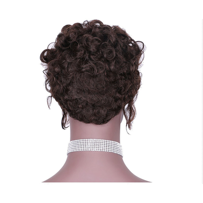 Remy Hair Cabello brasileño de grado máquina hecha pelucas rizadas pre-plucked para mujeres negras