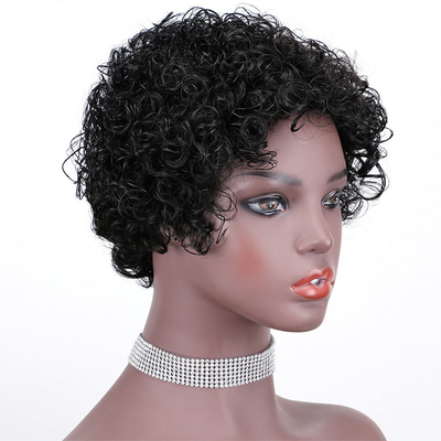 Listo para el envío Pixie corte corto crudo indio cuticular virgen cabello alineado pelucas de cabello humano