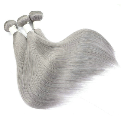 Indias vírgenes crudas cuticular alineado gris grado 10A paquetes de cabello humano de la India Vendedor