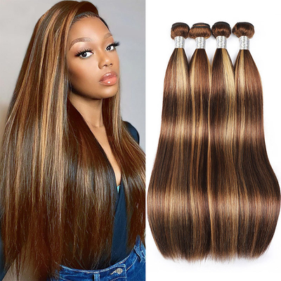 Envases de tejido de cabello humano recto y doblemente tirados en bruto para extensiones de cabello 2022 P4/27