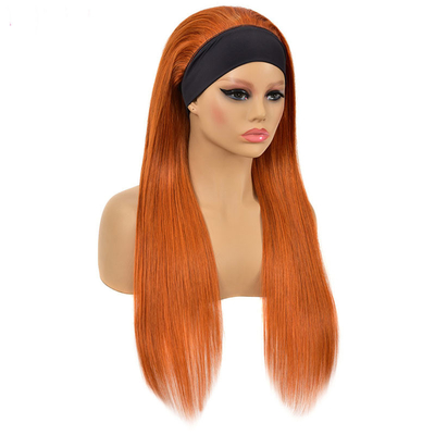 Bandas de color jengibre Perucas para mujeres negras Envío rápido Hueso cabello humano recto