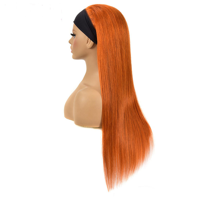 Bandas de color jengibre Perucas para mujeres negras Envío rápido Hueso cabello humano recto