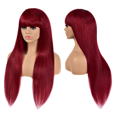 Cuticle virgen alineado hueso recto cabello humano pelucas 12A cabello remy sin derramamiento liso