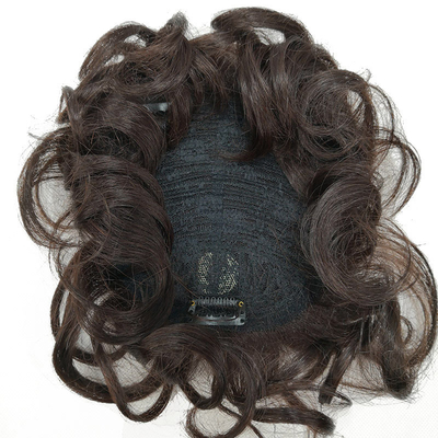 Cobertura completa y estilo rizado Remy Toppers de pelo con pelo humano natural brasileño