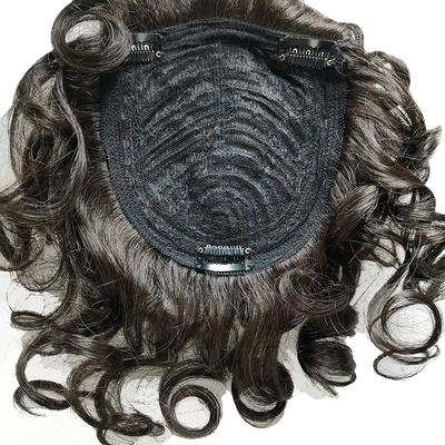 Cobertura completa y estilo rizado Remy Toppers de pelo con pelo humano natural brasileño