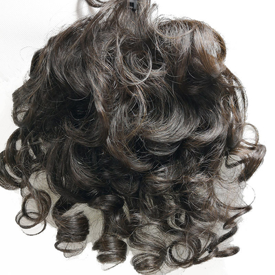 Cobertura completa y estilo rizado Remy Toppers de pelo con pelo humano natural brasileño