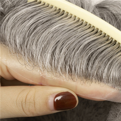 Diseño izquierdo de piel super delgada Mirage humano masculino de pelo púbico Parche de pelo para hombres