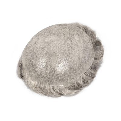 Diseño izquierdo de piel super delgada Mirage humano masculino de pelo púbico Parche de pelo para hombres