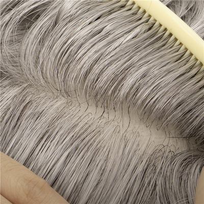 Diseño izquierdo de piel super delgada Mirage humano masculino de pelo púbico Parche de pelo para hombres