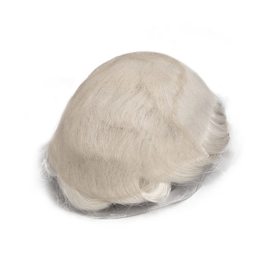 Diseño de toupeo derecho ruso Atado a mano Cuero cabelludo completo HD Sistema de cabello humano de encaje Peruca cabello virgen