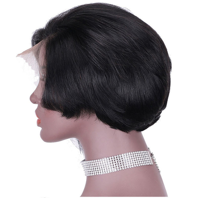Precio asequible Cuticle completo 13 * 4 encaje Frontal Pelucas cortas para diseño de moda Listo para el envío