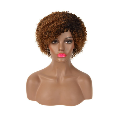 Pixie Cut Afro Peruca Remy Cuticle Virgen Alineado Cabello Humano Bob Curly Peruca Corta para Mujeres