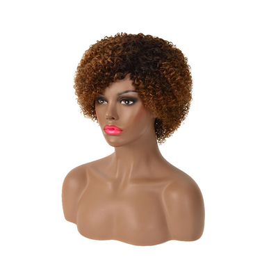Pixie Cut Afro Peruca Remy Cuticle Virgen Alineado Cabello Humano Bob Curly Peruca Corta para Mujeres