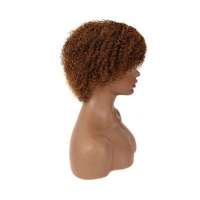 Pixie Cut Afro Peruca Remy Cuticle Virgen Alineado Cabello Humano Bob Curly Peruca Corta para Mujeres