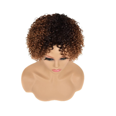 Pixie Cut Afro Peruca Remy Cuticle Virgen Alineado Cabello Humano Bob Curly Peruca Corta para Mujeres