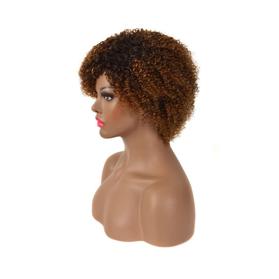 Pixie Cut Afro Peruca Remy Cuticle Virgen Alineado Cabello Humano Bob Curly Peruca Corta para Mujeres