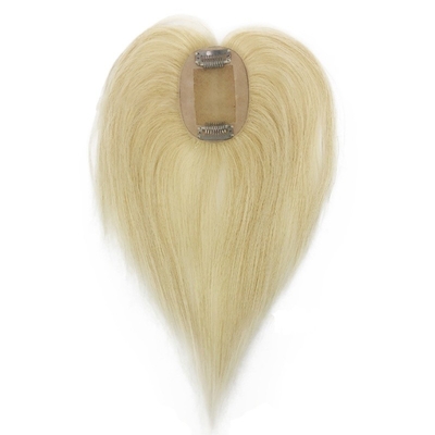 TP29 Toppers para el cabello Platino rubio 613 Color Un clip en toupe para adelgazar el cabello