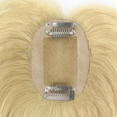 TP29 Toppers para el cabello Platino rubio 613 Color Un clip en toupe para adelgazar el cabello