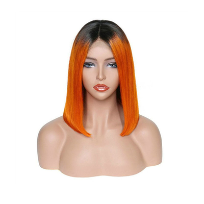 10-14 pulgadas de hueso recto 13*4 HD encaje Frontal virgen cruda 100% peruano Bob corto pelucas de cabello humano