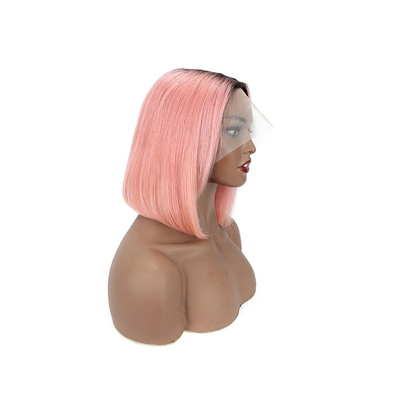 10-14 pulgadas de hueso recto 13*4 HD encaje Frontal virgen cruda 100% peruano Bob corto pelucas de cabello humano