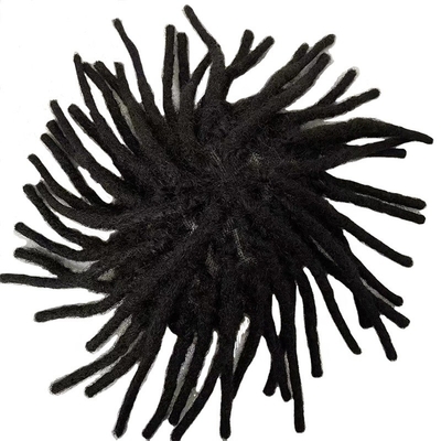 Cabello Remy Base de encaje suizo Dreadlock Toupee 60% Densidad Cabello humano Topper para hombres